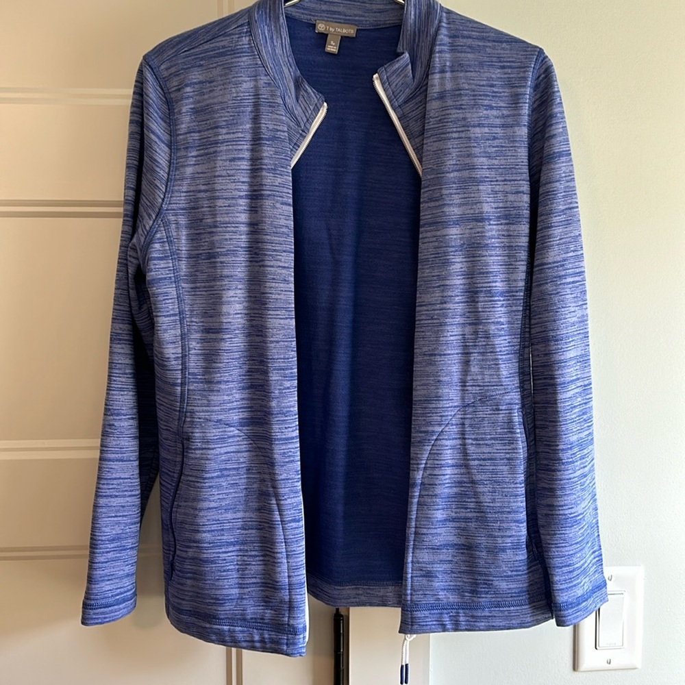 Heather blue zip-up